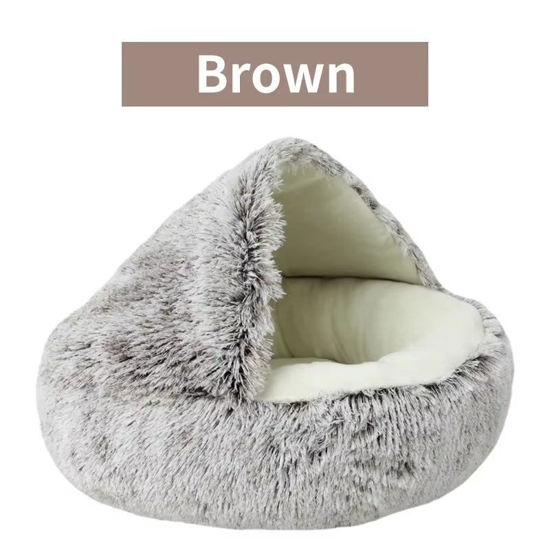 KIVELORA Calming Plush Pet Bed