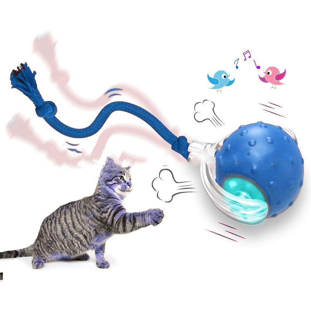 FurFree Smart Interactive Cat Ball Bird Sound version in blue