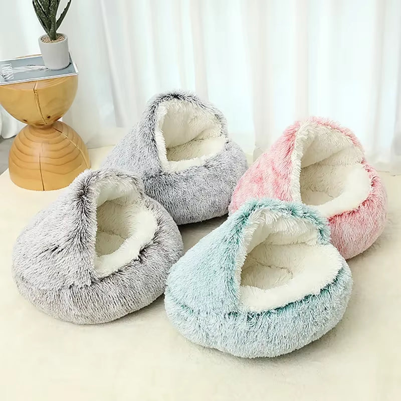 KIVELORA Calming Plush Pet Bed