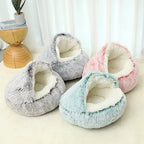 KIVELORA Calming Plush Pet Bed