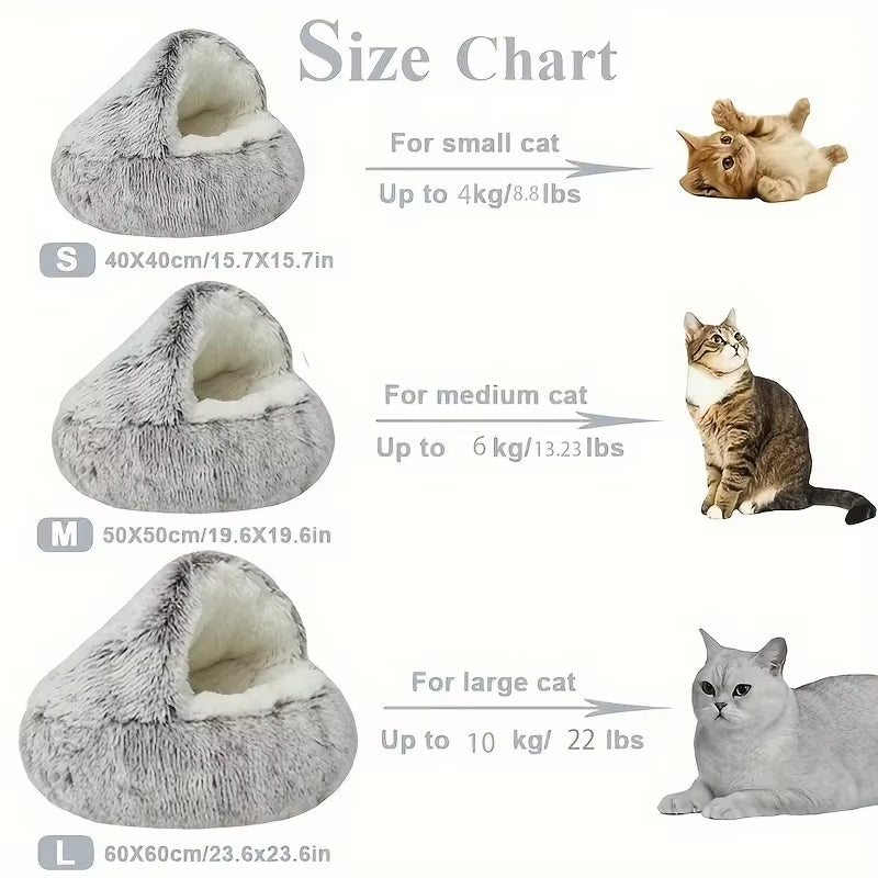 KIVELORA Calming Plush Pet Bed