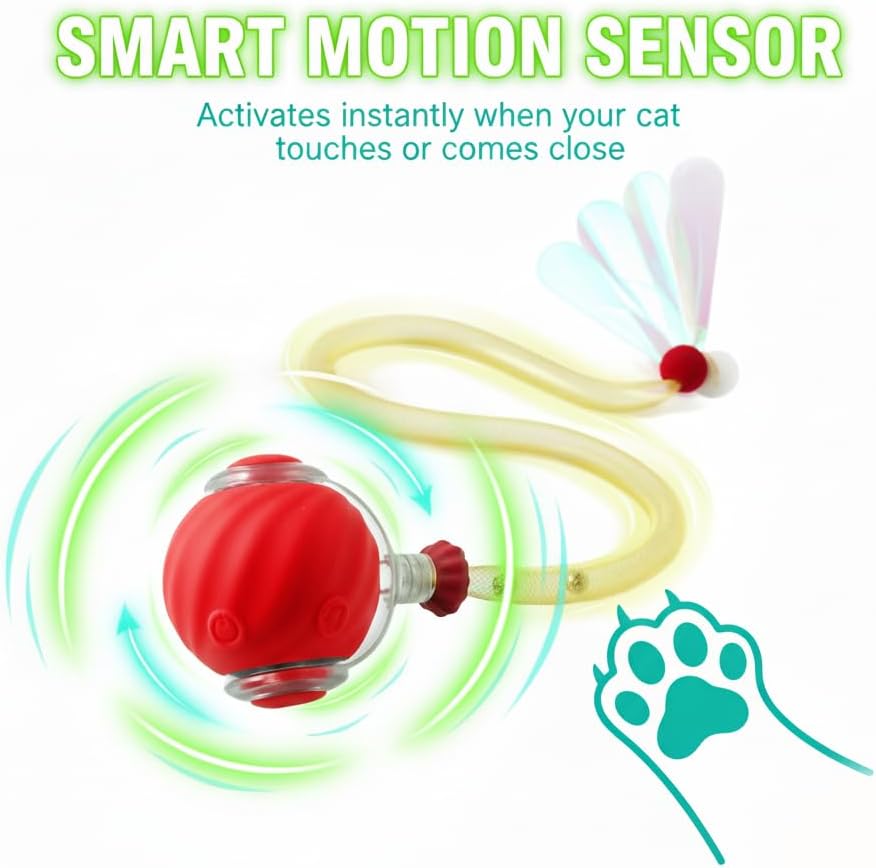 FurFree Smart Interactive Cat Ball touch activated motion feature