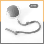 FurFree Smart Interactive Cat Ball with Rope Tail in gray