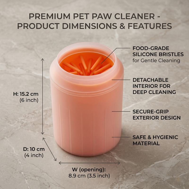 Clean floor after using FurFree paw cleaner
