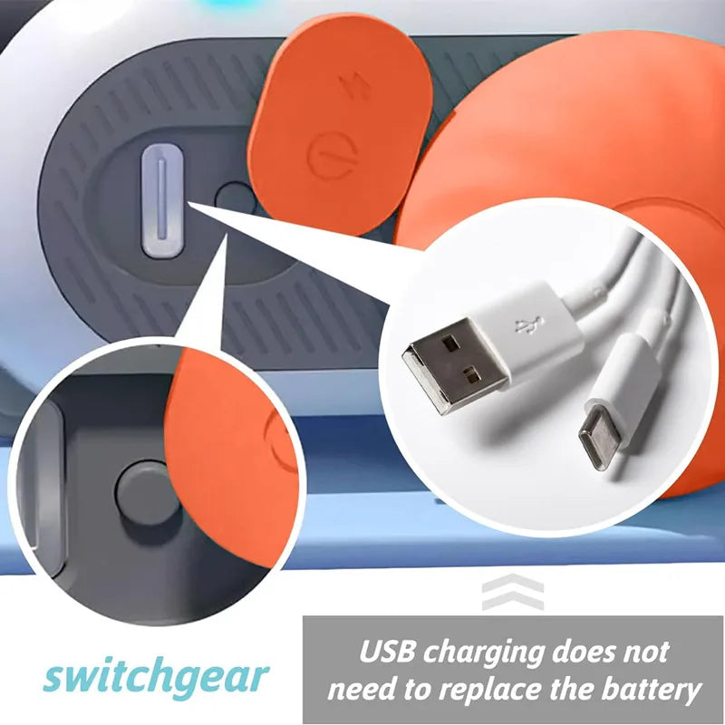 FurFree smart cat toy car USB Type-C charging port and power switch