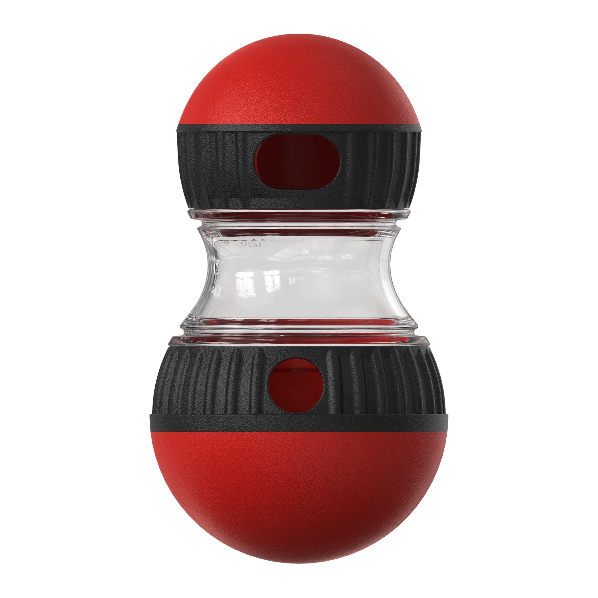 FurFree TreatTumbler IQ food dispensing dog puzzle in red
