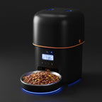 Kivelora AutoFeed Essential automatic pet feeder in premium black finish