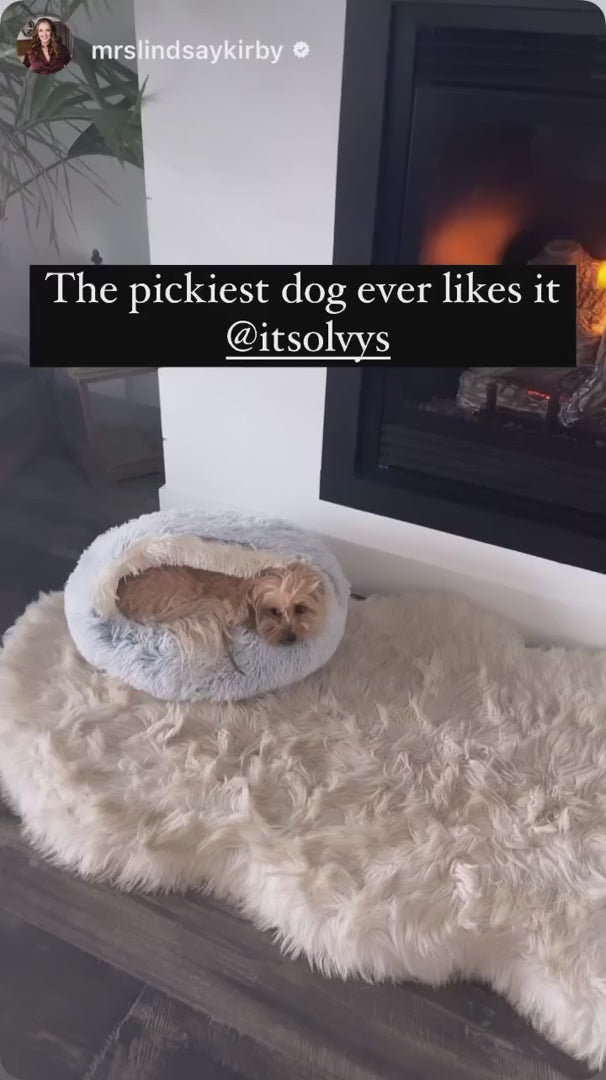 FurFree Calming Plush Pet Bed soft snug pet comfort video