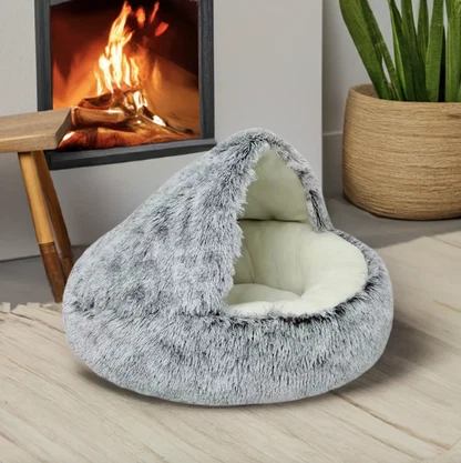 KIVELORA Calming Plush Pet Bed